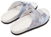 Thumbnail for your product : By Walid Yves Striped Textile Sandals - Blue Stripe