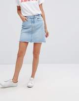 Thumbnail for your product : New Look Washed Denim Mom Skirt