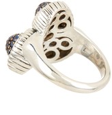 Thumbnail for your product : Lagos Muse Sterling Silver Blue Sapphire Pave 3 Oval Fluted Ring - Size 7