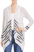 Thumbnail for your product : Nic+Zoe Dash Open-Front Stripe-Panel Cardigan