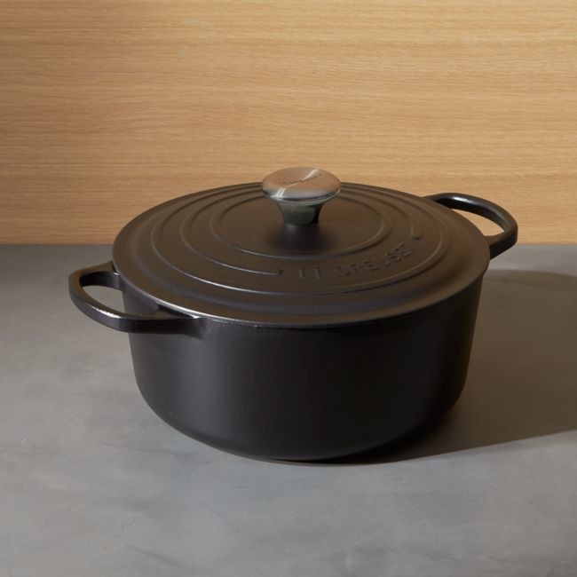 Le Creuset A Signature 5.5-Qt. Round Licorice Dutch Oven with Lid
