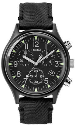 Timex BOUTIQUE Chronograph MK1 Black Fabric Strap Watch