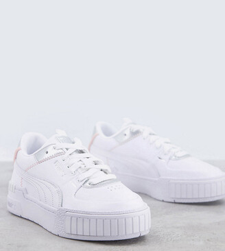 Puma Cali Sport trainers in white and silver Exclusive to ASOS - ShopStyle