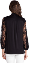 Thumbnail for your product : Alice + Olivia Serena Slit Sleeve Hidden Placket Blouse