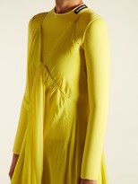 Thumbnail for your product : Balenciaga Round-neck Draped Silk-crepe Dress - Light Yellow