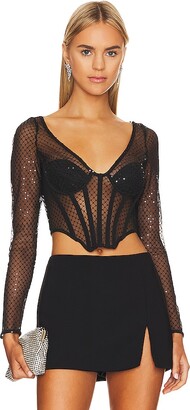 BY.DYLN Kane Underwire Mesh Corset Top - ShopStyle
