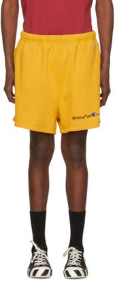 Off-White Yellow Champion Reverse Weave Edition Lounge Shorts