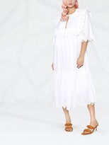 Thumbnail for your product : Stella Nova Scallop-Edge Short-Sleeve Dress