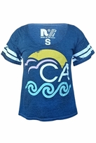 Thumbnail for your product : Rebel Yell CA Wave BF Tee in Heather Royal