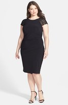 Thumbnail for your product : Betsy & Adam Embellished Cap Sleeve Cocktail Dress (Plus Size)