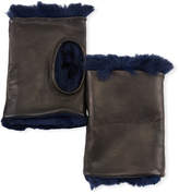 Thumbnail for your product : Guanti Giglio Fiorentino Fingerless Leather Gloves w/ Fur Lining