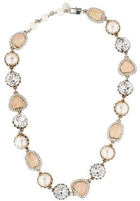 Isaac Mizrahi Pearl and Crystal Necklace