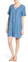 Thumbnail for your product : Lucky Brand Women's Lace-Up Chambray Shift Dress