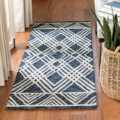 Union Rustic Vedika Hand Tufted Wool Geometric Rug
