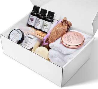 Lovery French Coconut Handmade Body Care 20Pc Gift Set, Aromatherapy Spa Basket