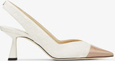 Thumbnail for your product : Jimmy Choo Ballet Pink And Latte Jc Monogram Pattern And Patent Slingbacks