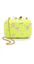 Thumbnail for your product : Kotur Margo Clutch with Drop In Chain & Floral Lace