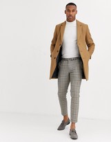 Thumbnail for your product : Jack and Jones wool overcoat in camel
