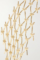 Thumbnail for your product : Sarah & Sebastian Large Net Gold Vermeil Earrings