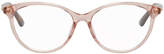 Dior Pink and Tortoiseshell Montaigne 54 Glasses