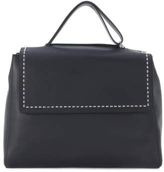 Orciani Black Leather Handbag