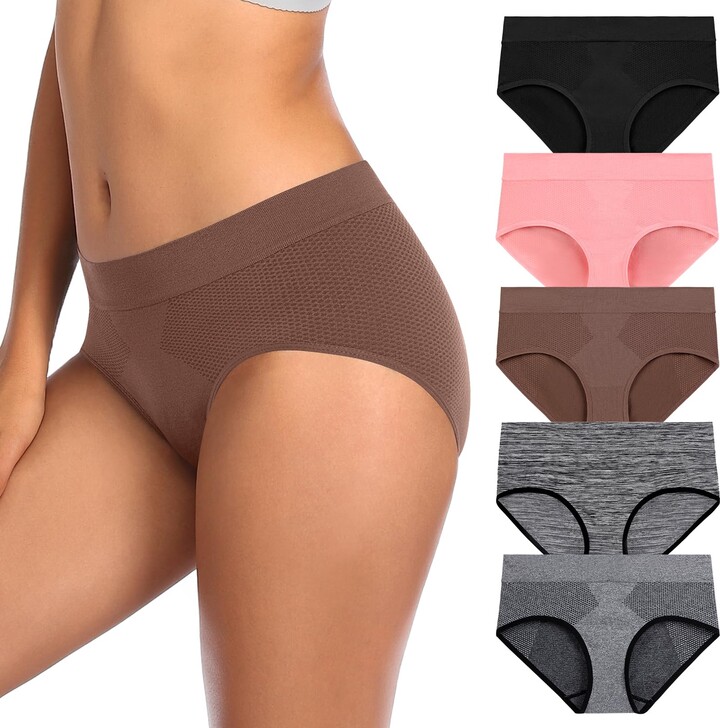 ASIMOON Plus Size Underwear Panties Brief for Woman Tummy