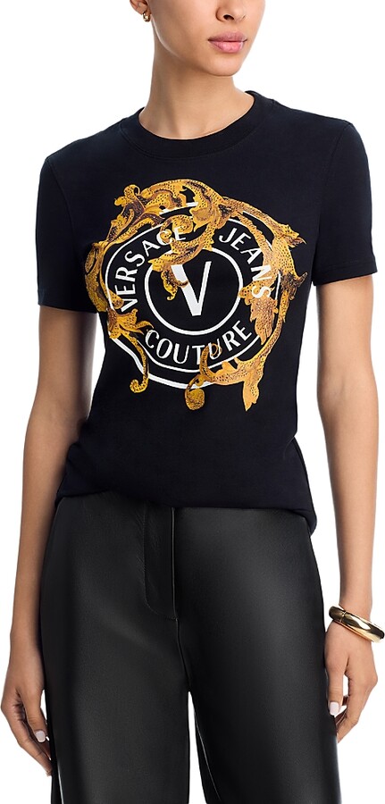 Versace Jeans Couture Studded Logo Graphic Tee