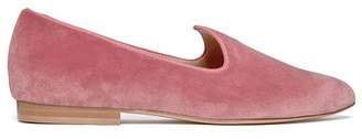 Le Monde Beryl Blush Pink Velvet Venetian Slipper