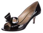 Thumbnail for your product : Valentino Bow Accented Peep-Toe Pumps