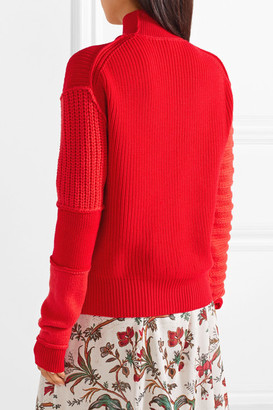 McQ Wool And Cashmere-blend Turtleneck Sweater - Red