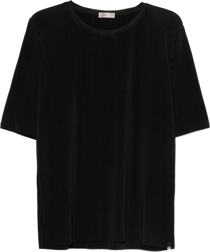 Herno pleated short-sleeve T-shirt