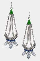 Thumbnail for your product : Jessica Simpson 'Tropic Nights' Chandelier Earrings Clear Green Blue