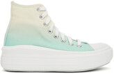 Thumbnail for your product : Converse Green & Beige Ombre Chuck Taylor All Star Move Hi Sneakers
