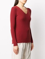 Thumbnail for your product : Gentry Portofino Fine Ribbed V-Neck Jumper