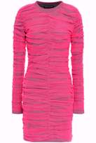 Thumbnail for your product : House of Holland Layered Ruched Neon Tulle And Jersey Mini Dress