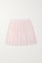 Pleated Laser-cut Tennis Skirt - Pink 