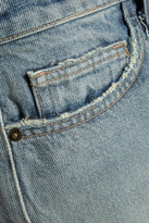 Thumbnail for your product : Current/Elliott The Cropped Distressed Mid-rise Straight-leg Jeans