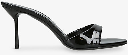 Paris Texas Womens Black Lidia 70 Leather Heeled Mules Eur 38.5 / 5.5 Uk Women