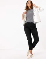 Thumbnail for your product : M&S CollectionMarks and Spencer Mom High Waist Ankle Grazer Jeans