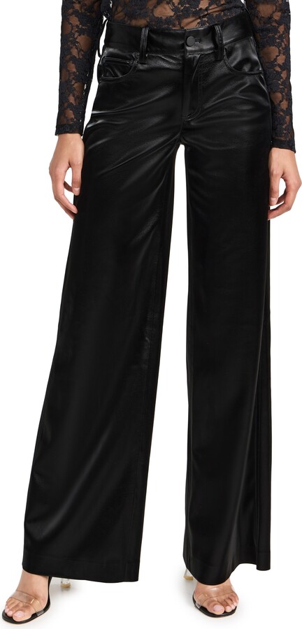 Alice + Olivia Trish Shiny Vegan Leather Baggy Pants