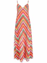 Thumbnail for your product : Valentino Striped Lace Sleeveless Dress