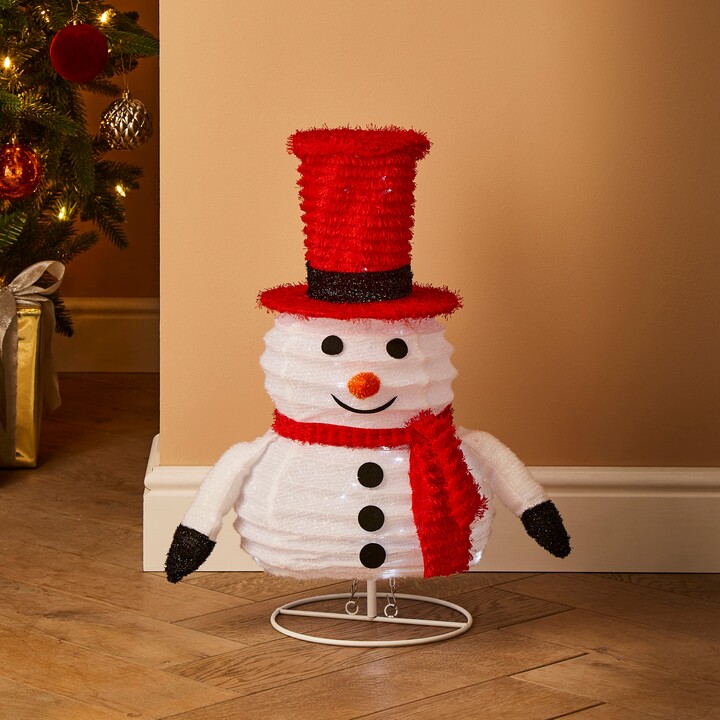 Dunelm 30 LED Pop Up Snowman Light White ShopStyle Winter Decor