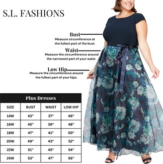 SL Fashions Women's Plus Size Tea Length Ruched Waist Boudre Tier Dress