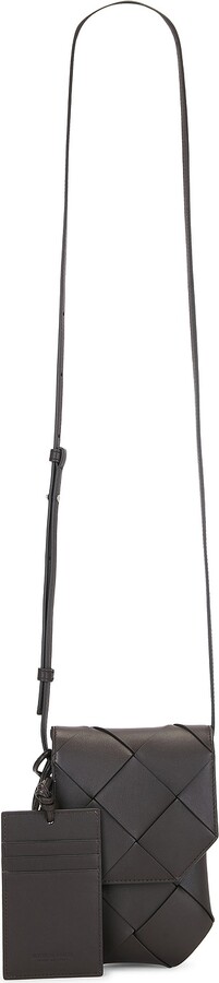 Bottega Veneta Intrec Sand Calf Pouch in Brown