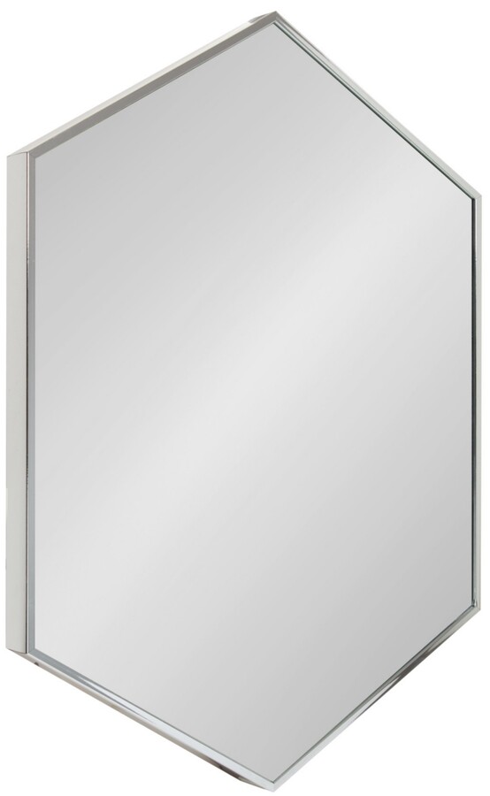 22 x 22 Set of 2 Square Frameless Mirrors with Bevel Panels Modern Chrome