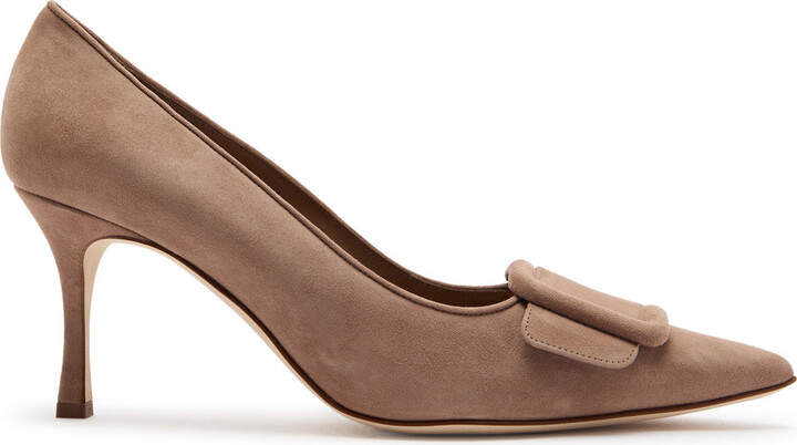 Manolo Blahnik Maysale 70 Suede Mules