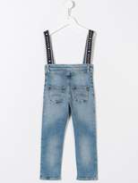 Thumbnail for your product : Tommy Hilfiger Junior logo brace denim dungarees