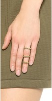 Thumbnail for your product : Eddie Borgo Pave Pyramid Band Ring Set