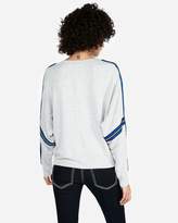 Thumbnail for your product : Express One Eleven Crew Neck Varsity Stripe Sweatshirt