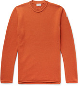 Thumbnail for your product : Moncler Logo-Appliqued Wool and Cashmere-Blend Sweater - Men - Orange